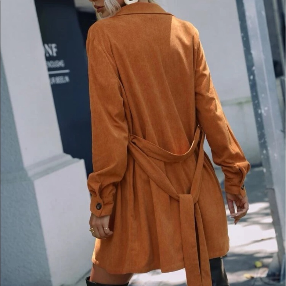 corduroy button down long sleeve jacket - Picture 7 of 9